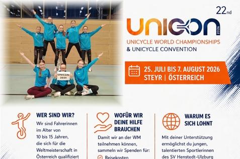 Plakat SVHU Einrad zur WM 2026