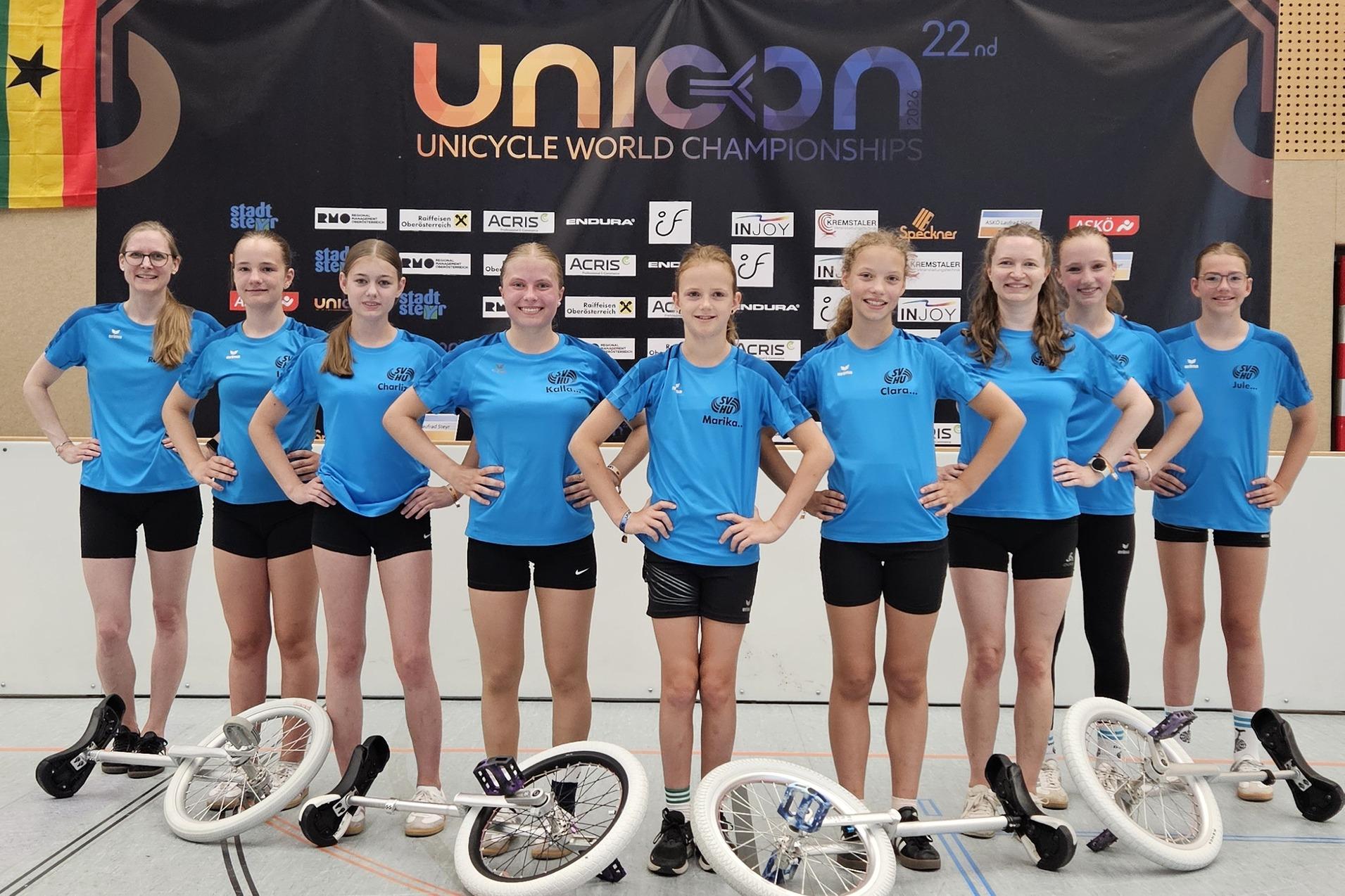 Einrad WM 2026 Gruppenfoto Einrad WM 2026 Gruppenfoto