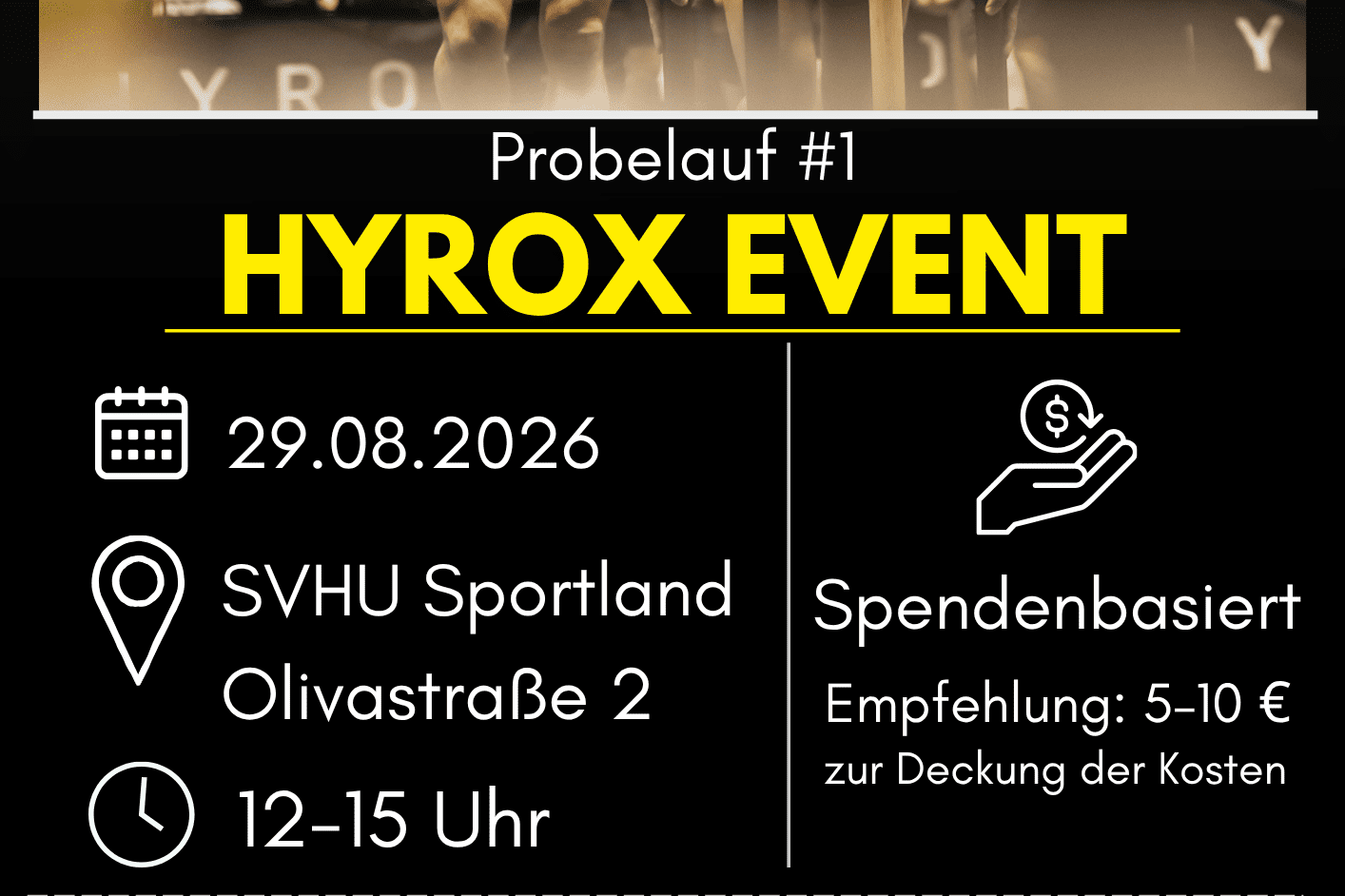 Plakat f&uuml;r Hyrox Event
