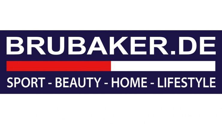 Logo von Brubaker.de mit Schriftzug: &bdquo;BRUBAKER.DE SPORT - BEAUTY - HOME - LIFESTYLE&ldquo; auf gef&auml;rbtem Hintergrund.