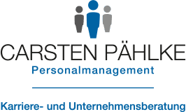 Logo von Carsten P&auml;hlke, Personalmanagement, mit stilisierten Figuren und dem Slogan &bdquo;Karriere- und Unternehmensberatung&ldquo;.