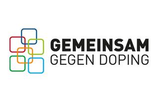 Gemeinsam gegen Doping Logo auf weißem Hintergrund